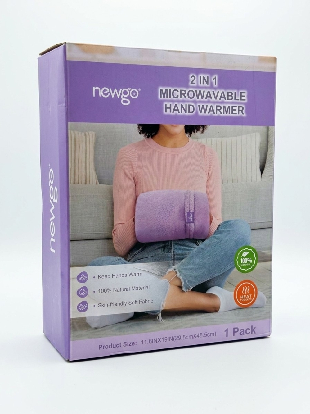 2-in-1 Microwavable Hand Warmer - Purple